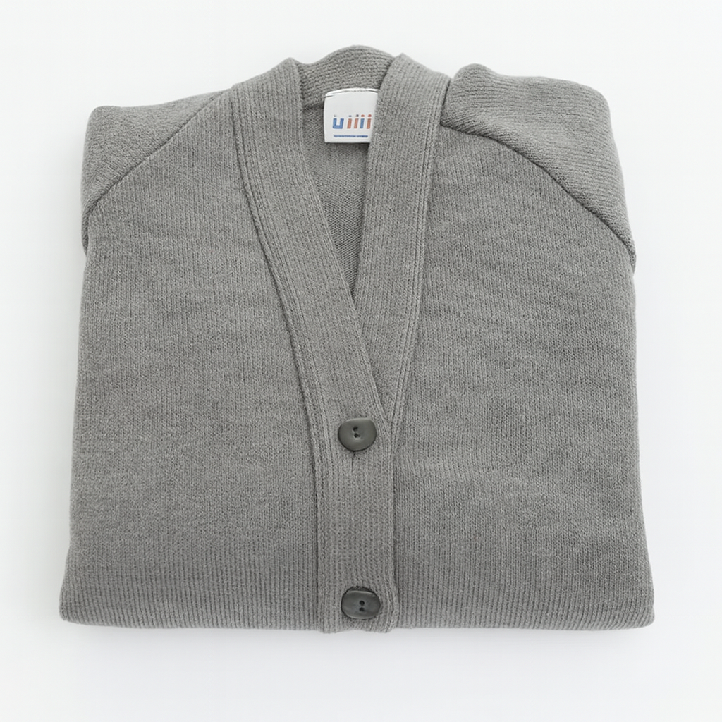 Knit Cardigan – Grey (Uncrested)