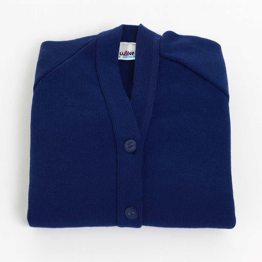 Knit Cardigan – Navy (Uncrested)