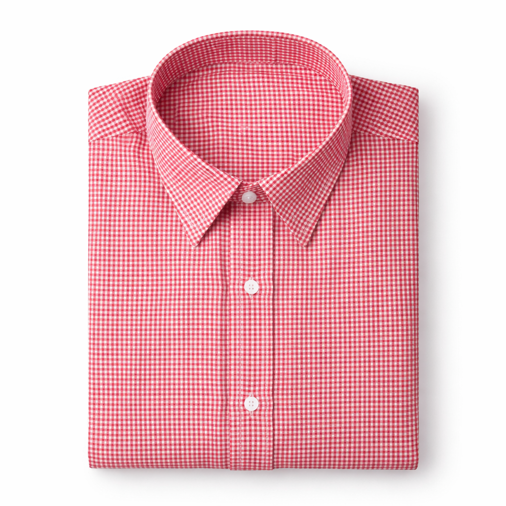 School Check Shirt Red