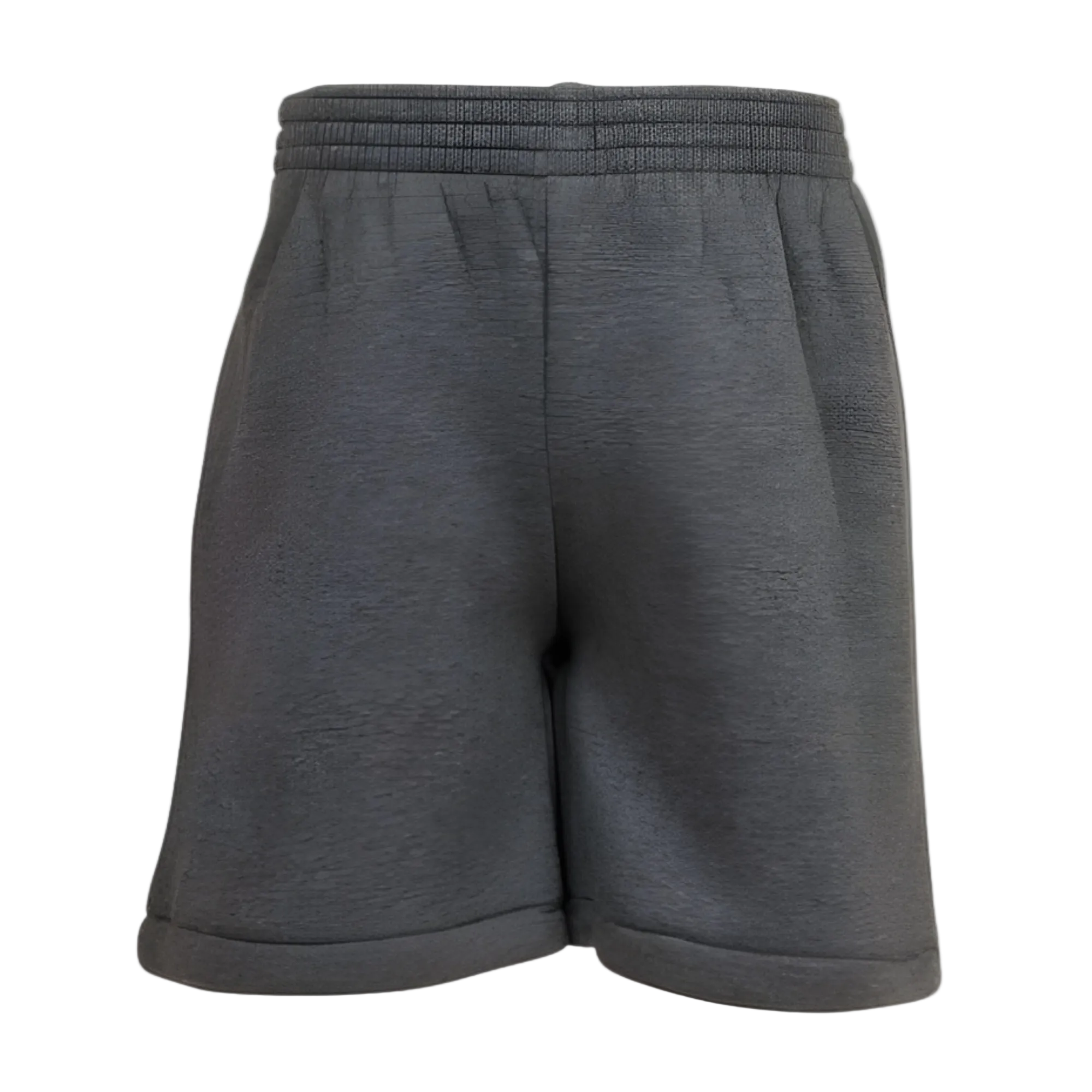 Gray shorts on a light gray background