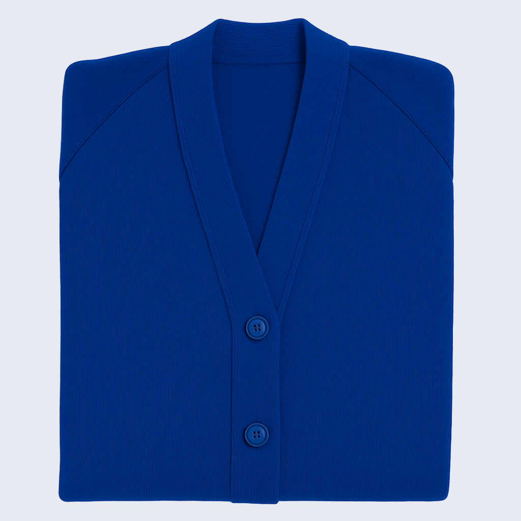 Knit Cardigan – Royal Blue (Uncrested)