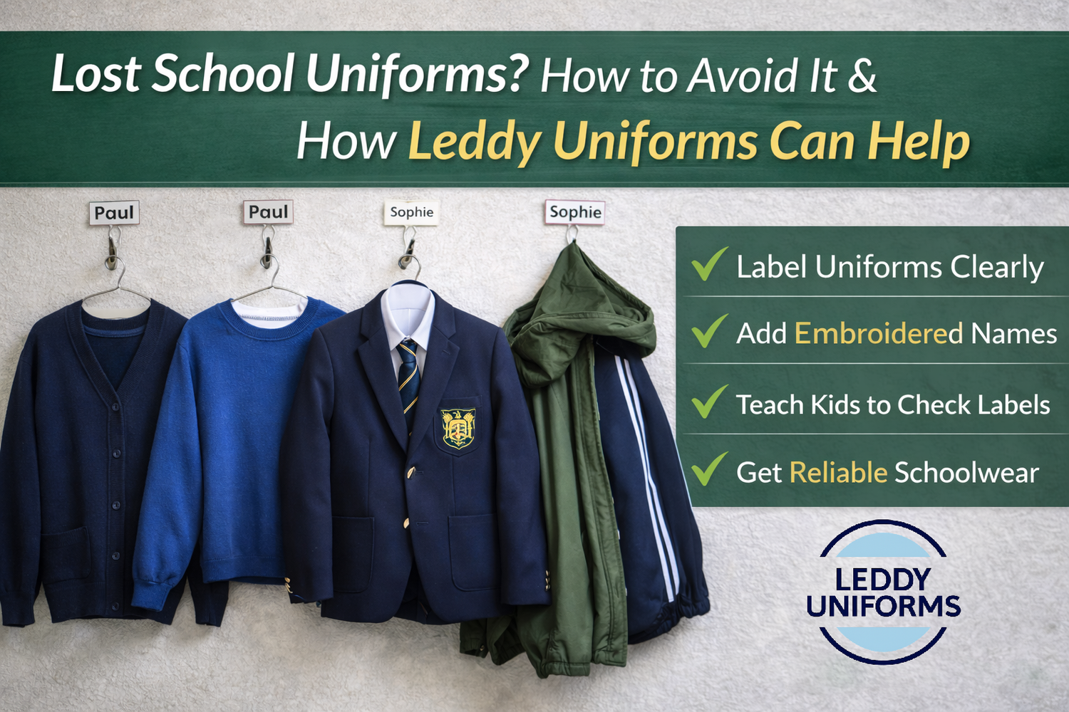 Lost School Uniforms? How Parents Can Avoid It (And How Leddy Uniforms Can Help)