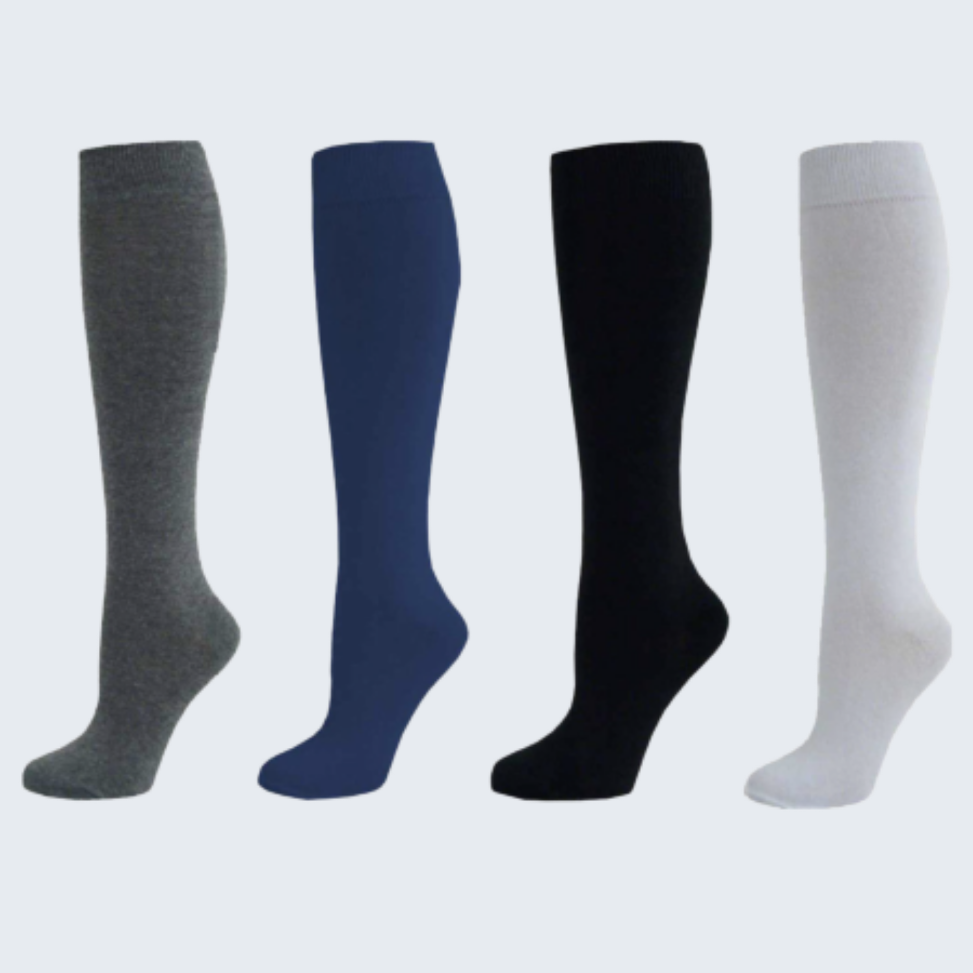 Knee High Socks - 3 Pack - Grey