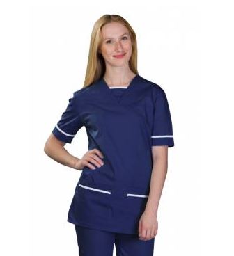 Key Trimmed Scrubs Top 534TU Unisex