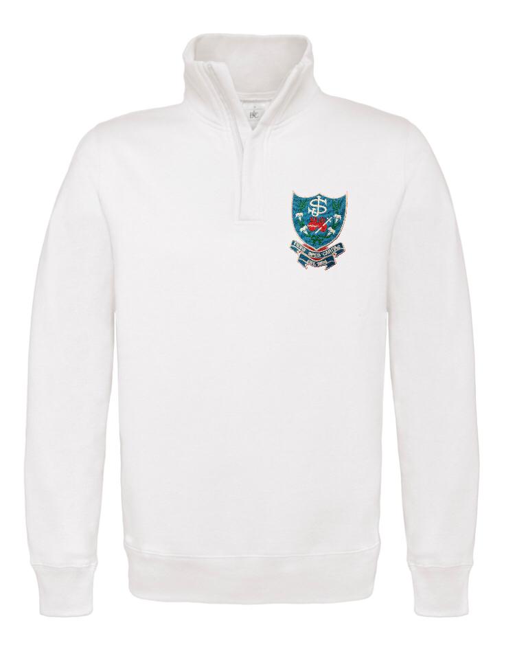 Mount Sackville PE White Quarter Zip