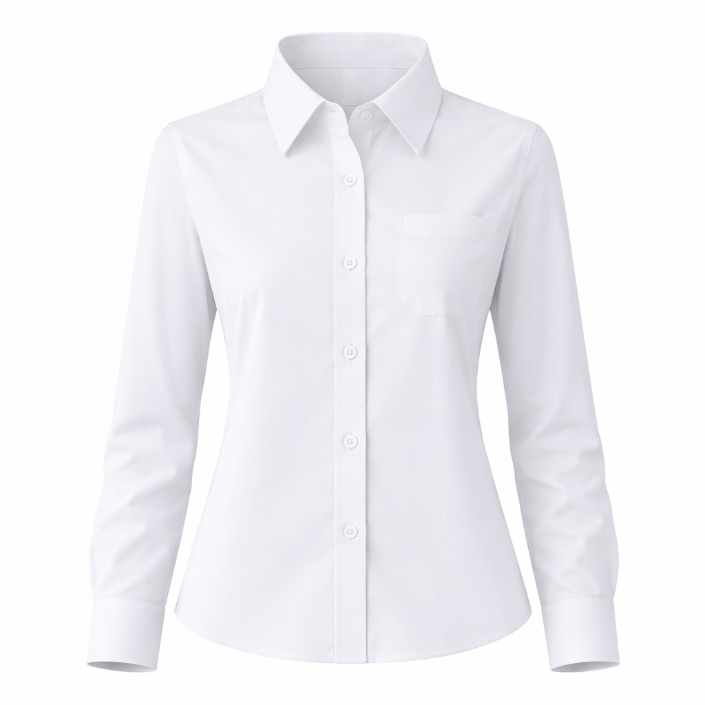 White shirt on a white background