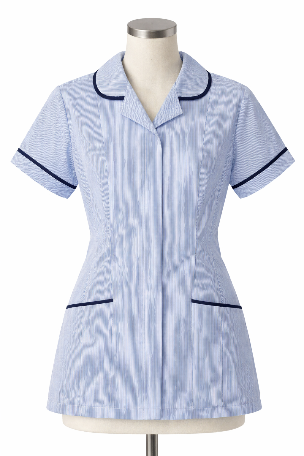 Healthcare Tunic Blue White Stripes