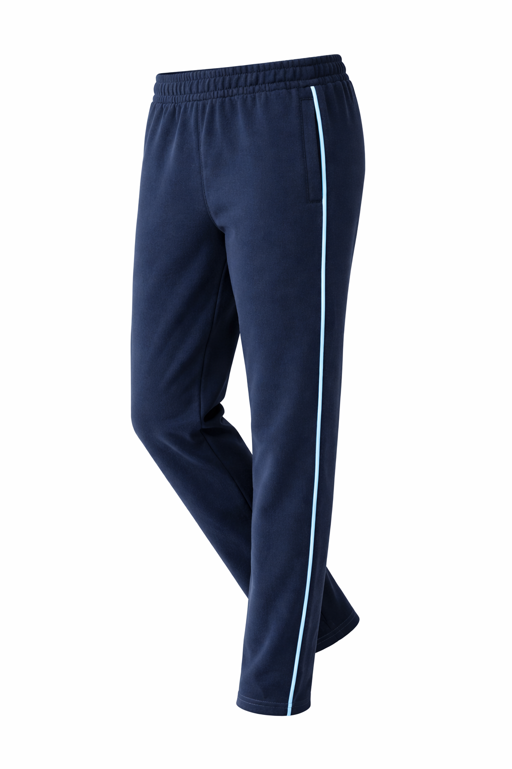 Tracksuit Bottoms - Navy with  Sky Blue Piping